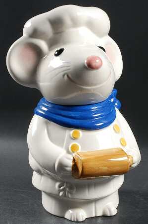 Metlox Cookie Jar Mouse, Chef Pierre - No Box