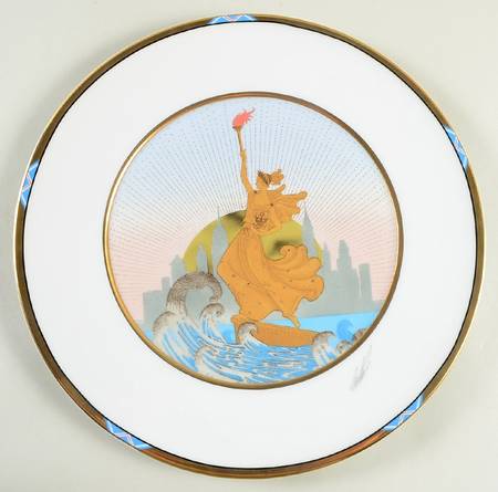 Erte' Plates Statue Of Liberty - Boxed