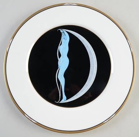 Erte' Plates The Alphabet D - With Box
