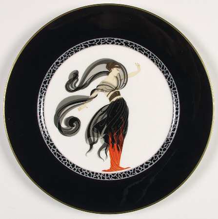 Erte' Plates Flames D'Amour - No Box