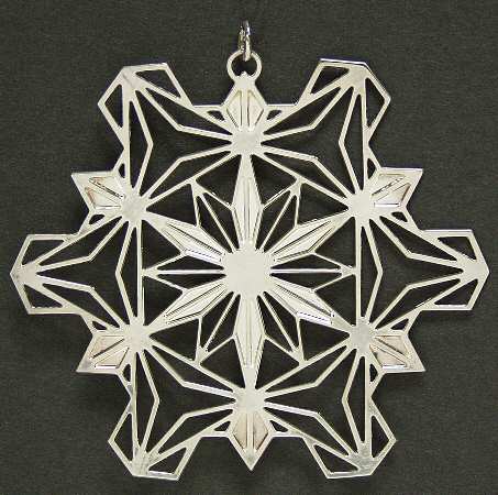 Snowflake-Sterling Silver 1989-Embroidered Snowflake - Boxed