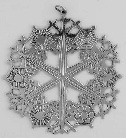 Snowflake-Sterling Silver 1974-Snowflake By Jozef Domjan - Boxed