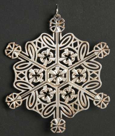 Snowflake-Sterling Silver 2004-Snowflake Embroidered Shoe - Boxed