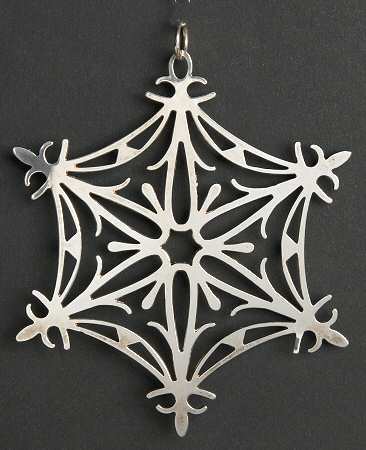 Snowflake-Sterling Silver 2001-Snowflake Flotner's Woodcuts - No Box