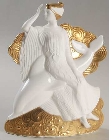 Minton Figurines Amphitrite And The Dolphin-Gold - No Box