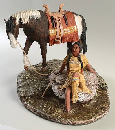 Monfort Originals Indian Girl With Horse - No Box