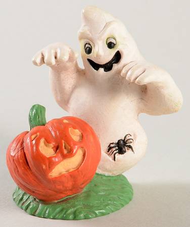 Creepy Hollow Ghost With Pumpkin - No Box