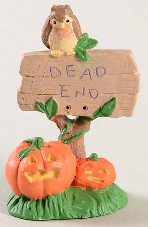 Creepy Hollow Dead End Sign - No Box