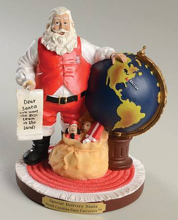Collegiate Special Delivery Santa Figurine by Memory Company