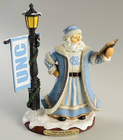 Collegiate Fight Song Santa Figurine by Memory Company