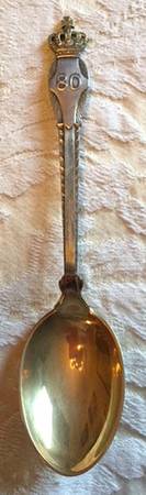 Michelsen Commemorative Spoon Christian Ix 80th Year - No Box