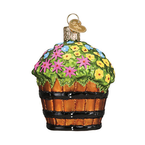 Old World Christmas Whiskey Barrel With Flowers - No Box Nb2955