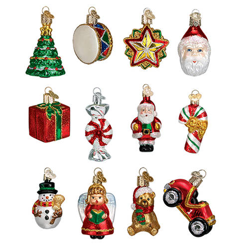 Miniature Boxed Sets Mini Christmas Set Of 12 - Boxed by Old World Christmas (Newer)