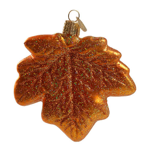 Trees & Cones & Wreaths Maple Leaf-Gold And Brown - No Box