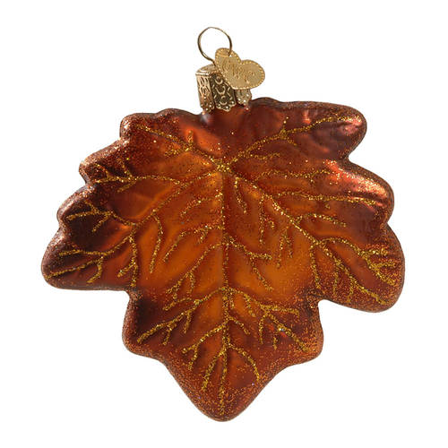 Trees & Cones & Wreaths Maple Leaf-Brown And Gold - No Box