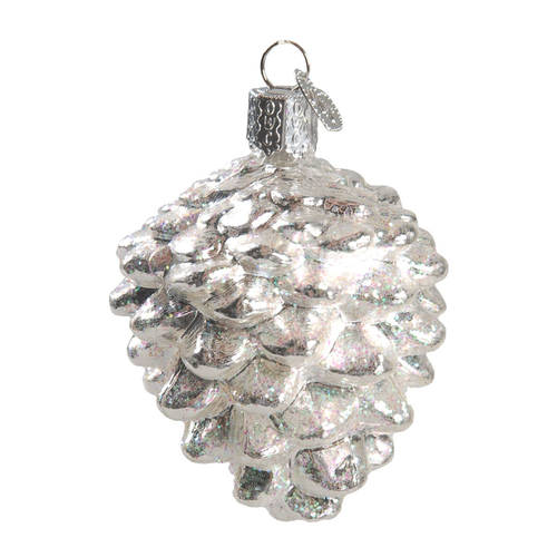 Trees & Cones & Wreaths Silver Snowycone Iridescent Glitter - No Box