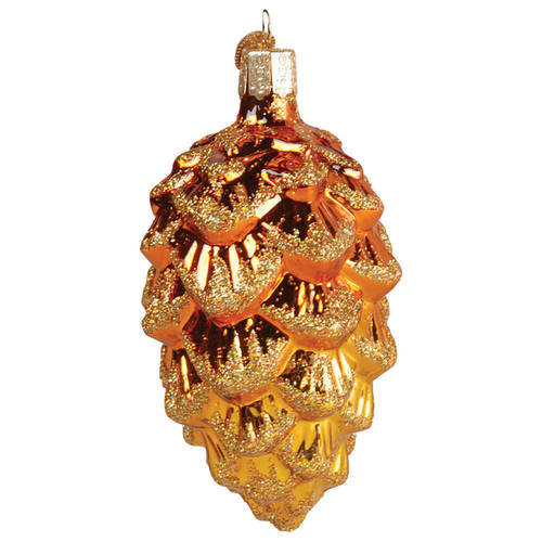 Trees & Cones & Wreaths Ponderosa Cone-Gold - No Box