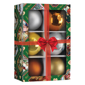 Glass Ball Sets Metallics Balls-Set Of 6 - Boxed