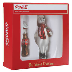 Old World Christmas Coca-Cola Polar Bear Set - With Box Bx3475