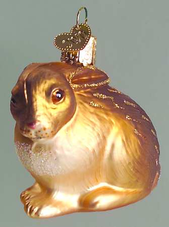 Old World Christmas Tan Cottontail Rabbit - No Box