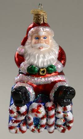 Dated Ornaments 2015 Candy Cane Santa - No Box