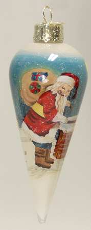 Inside Art Santa On Chimney - With Box Bx769