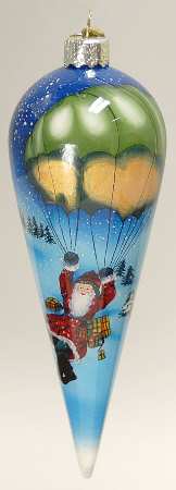 Inside Art Parachuting Santa - With Box Bx773