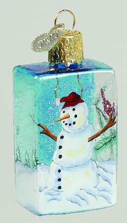 Inside Art Snowman And Cardinal - With Box Bx1704