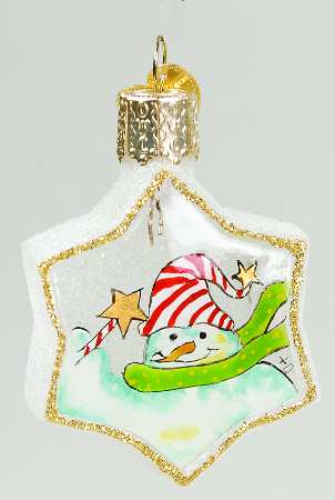 Inside Art Snowman On Star - With Box Bx1608