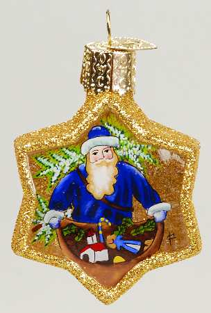 Inside Art Santa On Star - With Box Bx1609