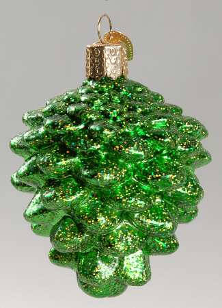 Trees & Cones & Wreaths Brilliant Pine Cone-Green - No Box