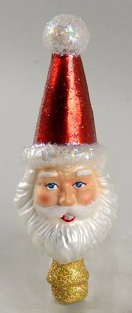 Tree Toppers Mini Santa Head Tree Topper - Boxed