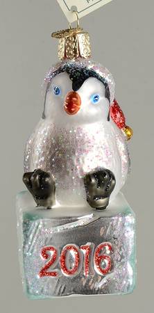 Dated Ornaments 2016 Cheerful Penguin - No Box