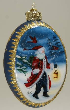 Inside Art Santa With Lantern - With Box Bx957