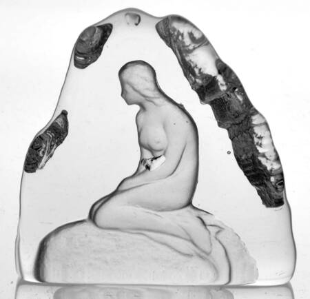 Mats Jonasson Crystal Paperweights Little Mermaid - Boxed