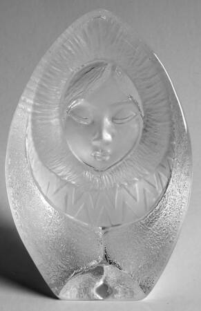 Mats Jonasson Crystal Paperweights Eskimo Woman - No Box