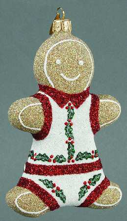 Mattarusky Ornaments Gingerbread Boy-Holly - Boxed