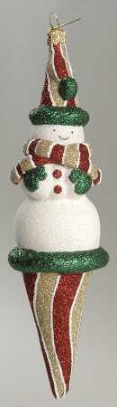 Mattarusky Ornaments Charlie On Cone-Tan & Red - No Box