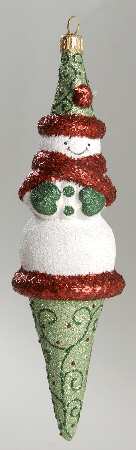 Mattarusky Ornaments Charlie On Cone Green Filigree - No Box