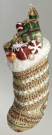 Mattarusky Ornaments Filled Stocking-Patchwork - Boxed