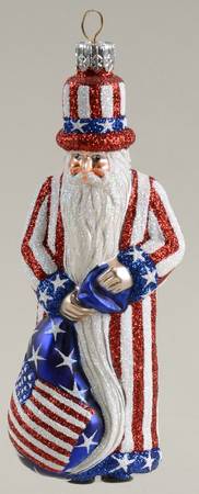 Mattarusky Ornaments Uncle Sam-Red White And Blue - No Box