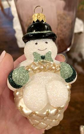 Mattarusky Ornaments Snowman In Basket - No Box