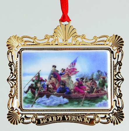 Mount Vernon Annual Christmas Ornament Crossing The Delaware - Boxed