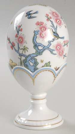 Minton Egg Emperor's Garden Egg W/ Stand - Boxed