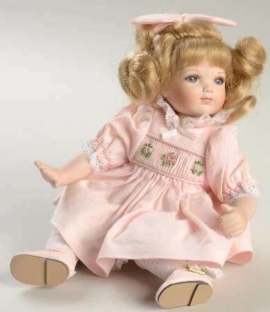 Marie Osmond Tiny Tots Pink Dress W/ Flowers - No Box
