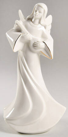 Holy Night Nativity-Large Angel With Lute - No Box