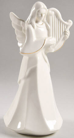 Holy Night Nativity-Large Angel With Harp - No Box
