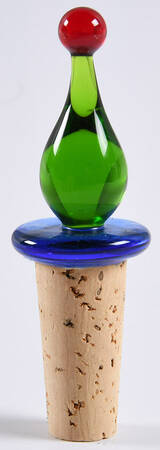 Museum of Fine Arts Boston Souvenirs Venetian Glass Stop-Blue Disk - No Box