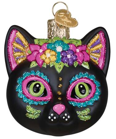 Halloween Dia De Los Muertos Cat - No Box