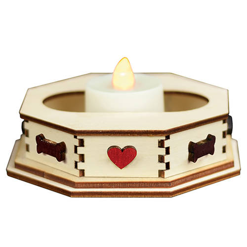 K9 Cottages Bone Tealight Display-Small - Boxed